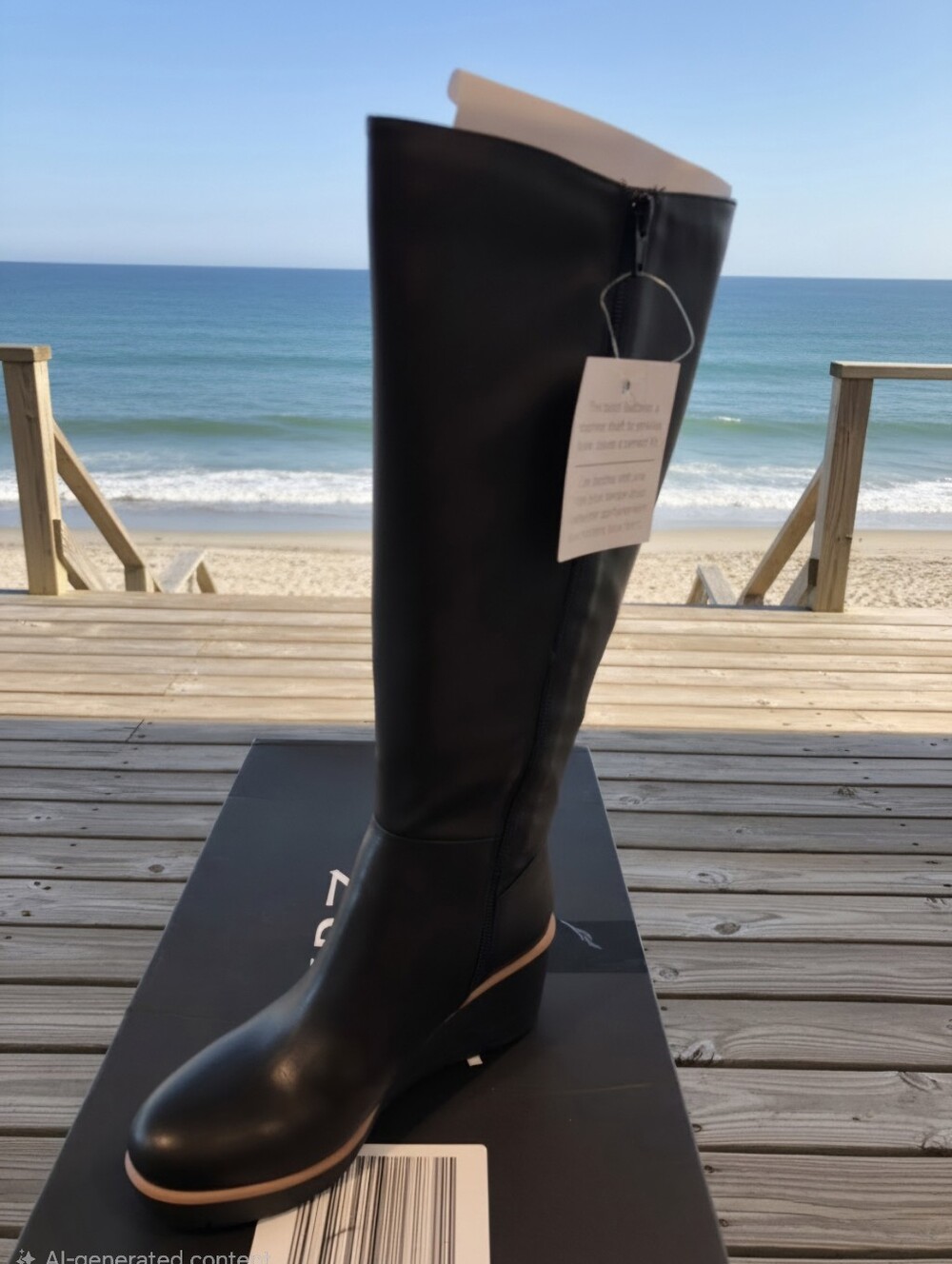 NATURALIZER ADRIAN WIDE CALF TALL BLACK BOOTS WOMEN'S SZ 6.5 M NWB